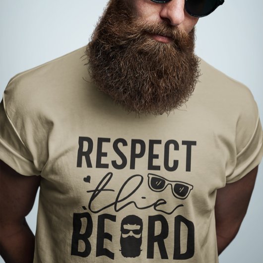 T-shirt En Tri-matière Respect The Beard Funny Design