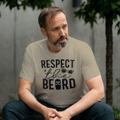 T-shirt En Tri-matière Respect The Beard Funny Design