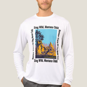T-shirt En Tri-matière Reste Sauvage, Enfant du Montana Nature Occident