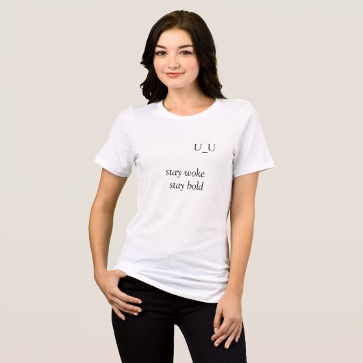 T-shirt En Tri-matière rester réveillé rester en gras avec mignonne émoti (Recto plein)