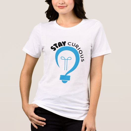 T-shirt En Tri-matière Restez Curieux Minimaliste (Recto)
