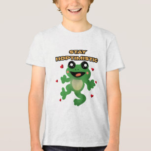 T-shirt En Tri-matière Restez Hoptimiste Grenouille Mignonne Pun Drôle Ca