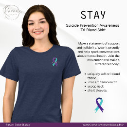 T-shirt En Tri-matière 'Restez' Sensibilisation à la prévention du suicid
