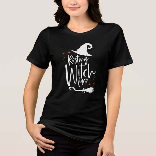 T-shirt En Tri-matière Resting Witch Face Funny Halloween  (Recto)