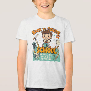 T-shirt En Tri-matière Retour à l'école mignonne dessin de l'élève