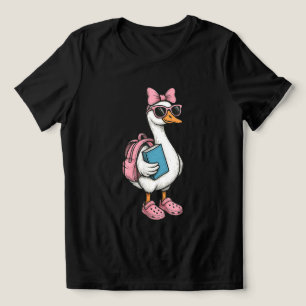 T-shirt En Tri-matière Retourner À L'École Filles D'Oie Silly