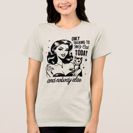 T-shirt En Tri-matière Retro 1950 Glam Girl Drôle Citation sarcastique (Recto)