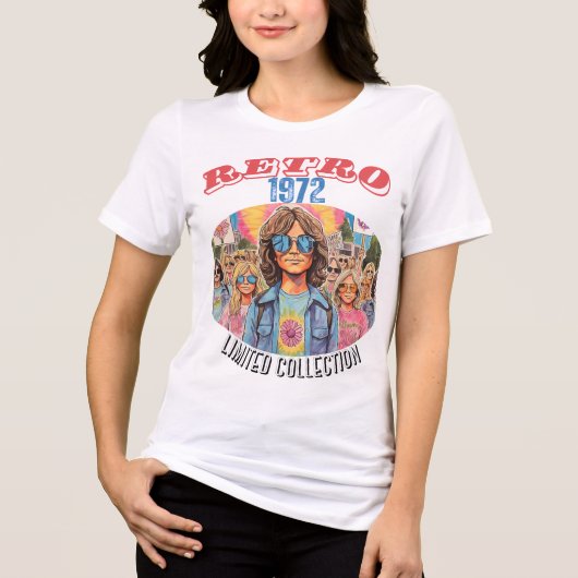 T-SHIRT  EN TRI-MATIÈRE RETRO 1972 - RETRO REVIVAL (COLLECTION LIMITÉE) (Recto)