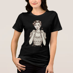 T-shirt En Tri-matière Rétro 80s Femme de foyer - Gras et nostalgie Vinta