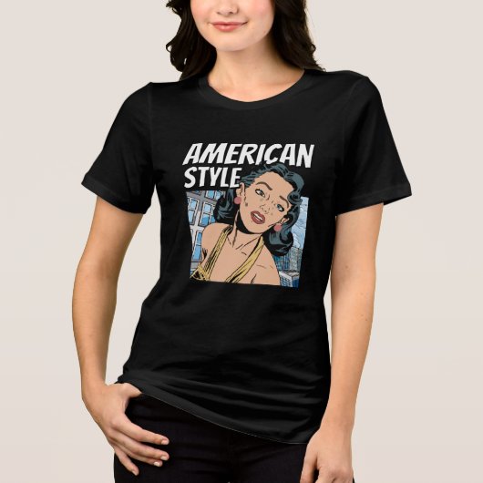 T-shirt En Tri-matière Retro American Style - Comic Book Chic (Recto)