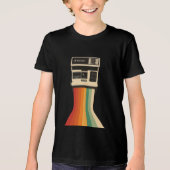 T-shirt En Tri-matière Retro Camera with Rainbow Print (Recto)