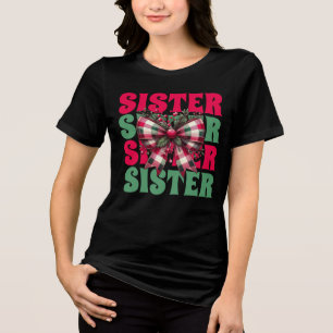 T-shirt En Tri-matière Retro Christmas Soeur Coquette Bow