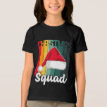 T-shirt En Tri-matière Retro Christmas Squad Santa Hat Festive<br><div class="desc">Le T-shirt Festive de Noël rétro Squad Santa Hat Festive Girl présente un arrière - plan de style rétro avec le texte "Christmas Squad" en typographie colorée avec un chapeau de Père Noël au centre. Conçu par Evco Holidays www.zazzle.com/store/evcoholidays</div>