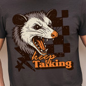 T-shirt En Tri-matière Retro Continue Talking Feral Possum : Animal sauva
