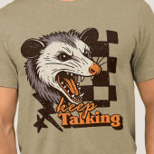 T-shirt En Tri-matière Retro Continue Talking Feral Possum : Animal sauva