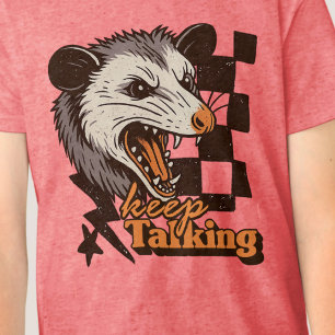 T-shirt En Tri-matière Retro Continue Talking Feral Possum : Animal sauva