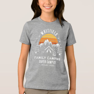 T-shirt En Tri-matière Retro Famille Vacances Correspondant Camping Perso