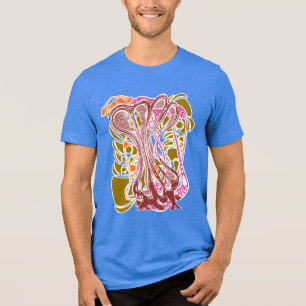 T-shirt En Tri-matière Retro GroovyRésumé Trance Hypnotique Amorphes