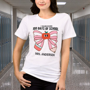 T-shirt En Tri-matière Rétro J'ai Survécu à 100 Jours d'École