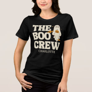 T-shirt En Tri-matière Rétro L'Équipage Boo Halloween Éffrayant