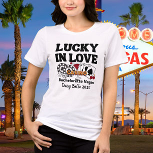 T-shirt En Tri-matière Retro Lucky In Love Vegas Enterrement de Vie de Je