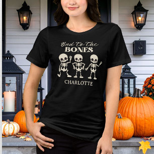 T-shirt En Tri-matière Rétro Méchant Jusqu'aux Os Crème Halloween Effraya