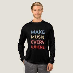 T-shirt En Tri-matière Retro Music Lover Cadeau - Faites de la musique pa