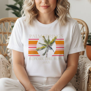 T-shirt En Tri-matière Retro Palm Springs Avant la Bague Enterrement de V