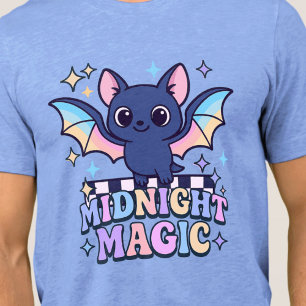 T-shirt En Tri-matière Retro Pastelcore Cute Halloween Bat & Checkerboard