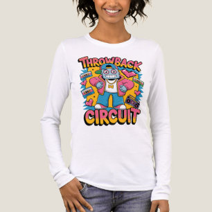 T-shirt En Tri-matière Retro Robot 90s Design Hip hop - Fun Cartoon Throw