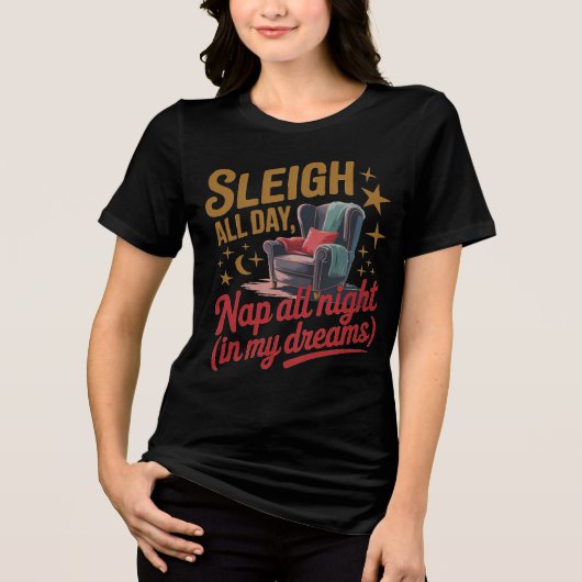 T-shirt En Tri-matière Retro Sleigh All Day Christmas Design (Recto)