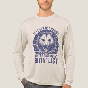T-shirt En Tri-matière Retro Vintage Rabies Raccoon Humour sarcastique