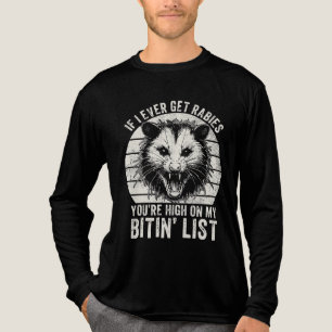 T-shirt En Tri-matière Retro Vintage Rabies Raccoon Humour sarcastique
