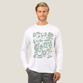 T-shirt En Tri-matière Retro Whimsical Festive Green Christmas Doodles (Recto complet)