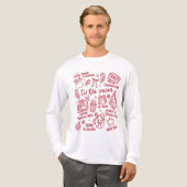 T-shirt En Tri-matière Retro Whimsical Festive Red Christmas Doodles (Recto complet)