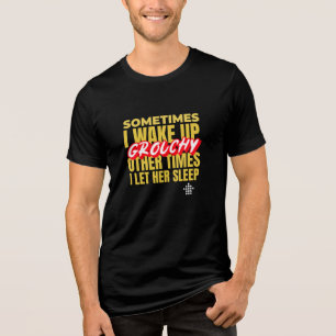 T-shirt En Tri-matière Réveil Grognon Drôle pour Couples