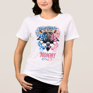 T-shirt En Tri-matière Révélation du sexe de bébé Maman Burnouts ou Nœuds