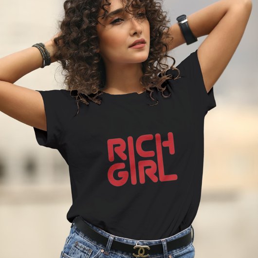 T-shirt En Tri-matière RICH GIRL Bold Red Typography