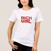 T-shirt En Tri-matière RICH GIRL Bold Red Typography (Recto)