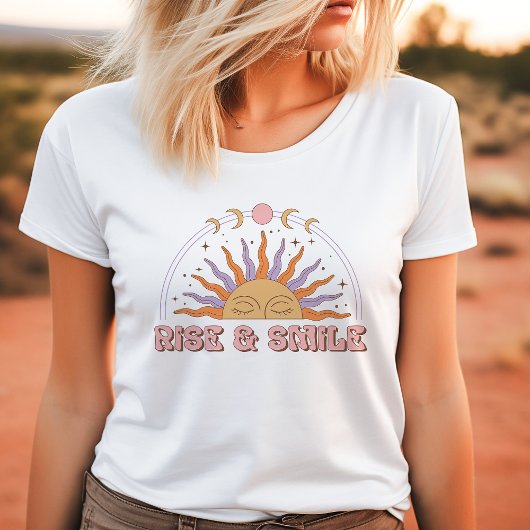 T-shirt En Tri-matière Rise & Smile Retro Boho Sun