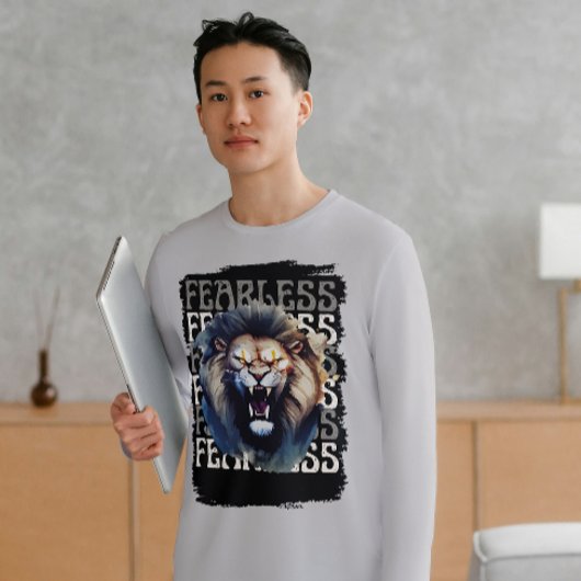 T-shirt En Tri-matière Roar sans peur - Lion gras