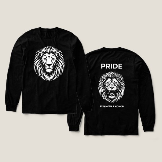 T-shirt En Tri-matière Roaring Pride: Strength & Honor Lion (Motif recto et verso)