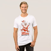 T-shirt En Tri-matière Rockin' Santa Claus - Un Noël joyeux et bruyant (Recto plein)