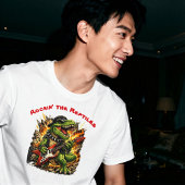 T-shirt En Tri-matière Rockin’ T-Rex Dinosaur with Guitar