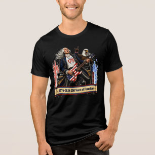 T-shirt En Tri-matière Rockstar George Washington Guitare 4 juillet