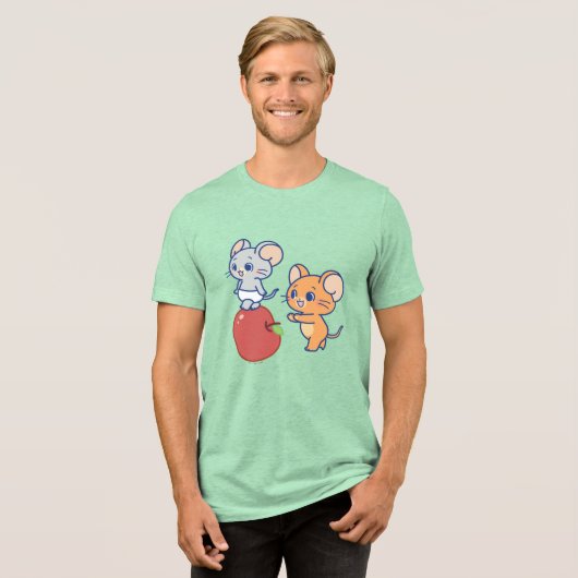 T-shirt En Tri-matière Rollage Anime Tuffy et Jerry Apple (Recto plein)