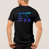 T-shirt En Tri-matière Roller Skate, Repos, Refuel, Répéter - arrière gra (Verso)