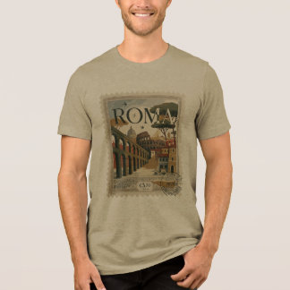 T-shirt En Tri-matière Roma Passeggiata Stamp Art | Cadeau de voyage en I