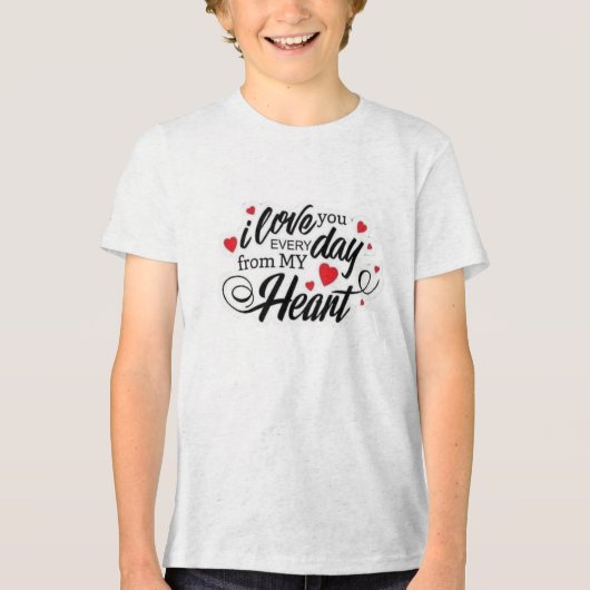 T-shirt En Tri-matière Romantic Love Quote (Recto)