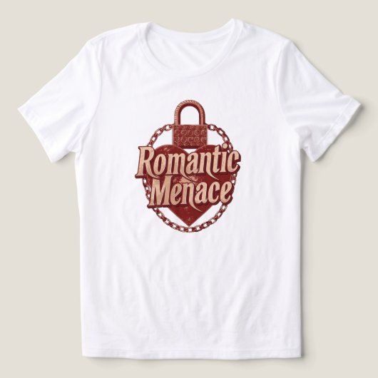 T-shirt En Tri-matière "Romantic Menace" with Edgy Heart Lock (Design Recto)